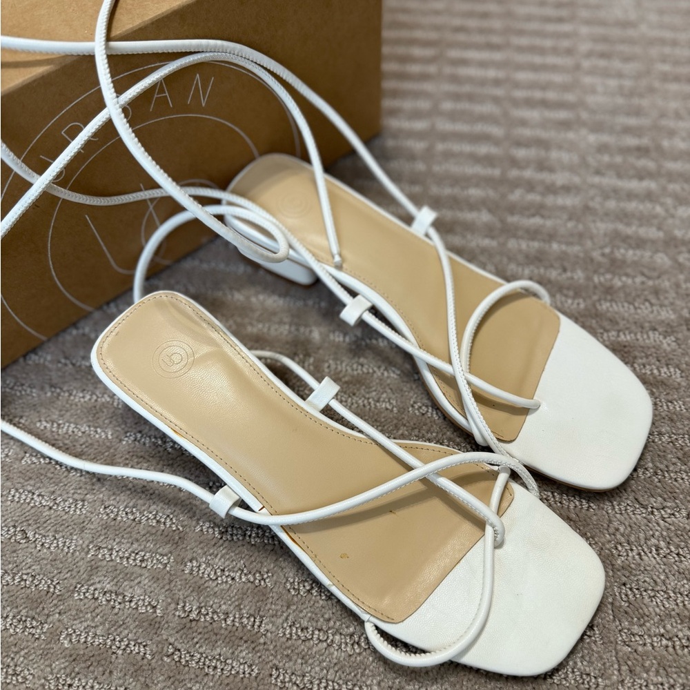 Urban Outfitters White Strappy Sandals
